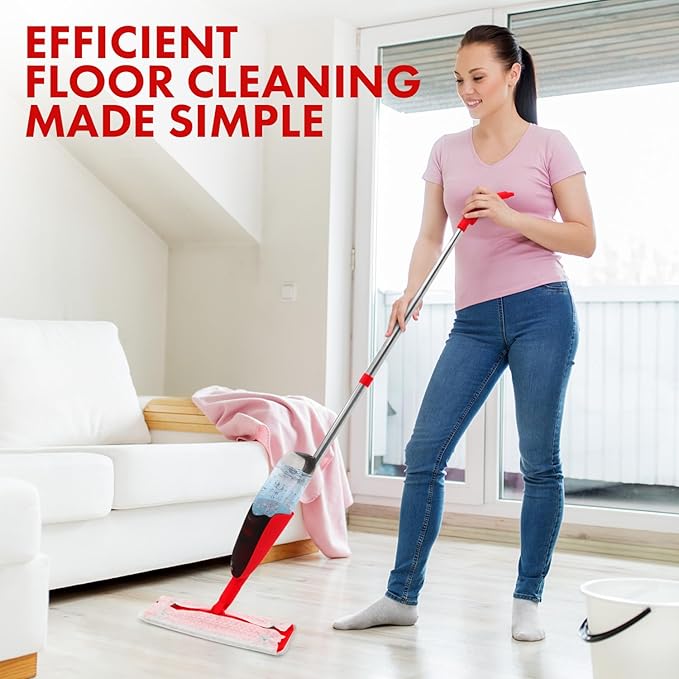 Spray Mop for Floor Cleaning Spray, Premium Cleaning Mop with 10 Disposable Sheets for Quick, Mess Free Mopping, Perfect Hard Wood Floor Cleaner Mop for Mopping and Shining Floors